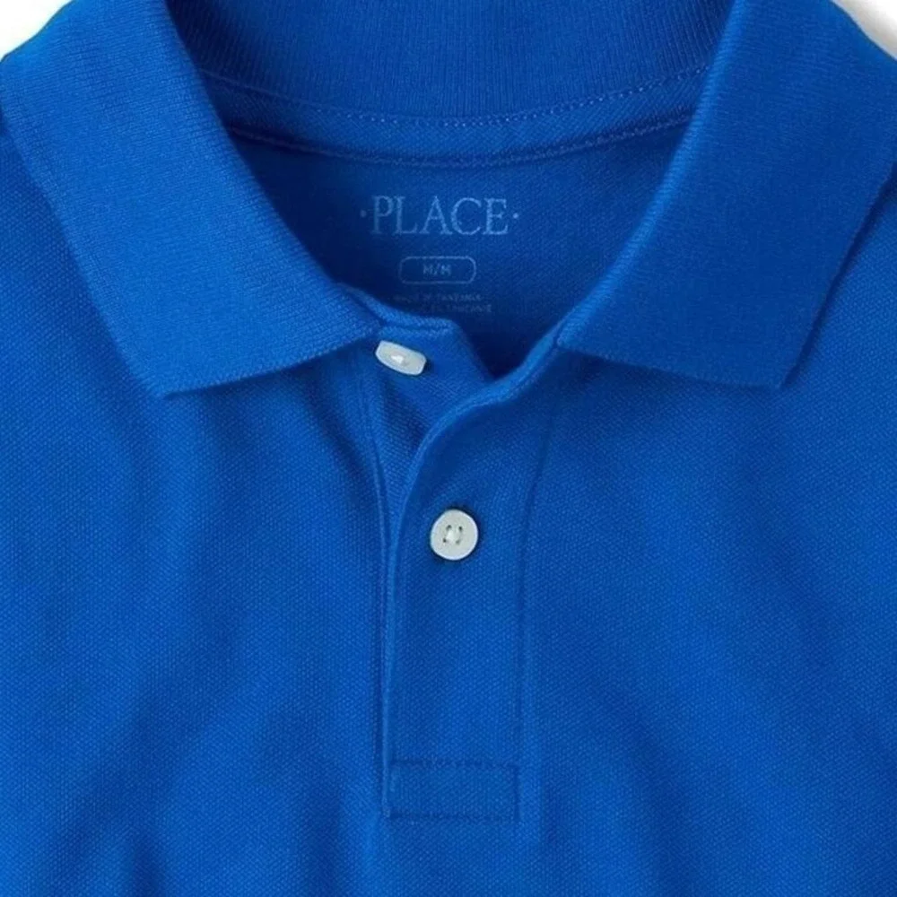 The Childrens Place Kids Boys Royal Blue Short Sleeve Pique Polo Shirt‎ Size M